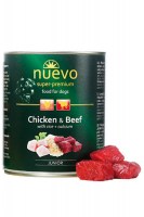 NUEVO консервы для щенков с курицей,говядиной, рисом и кальцием, 400 г.